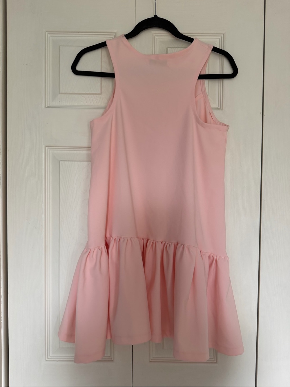 Emma Knudsen Sleeveless Pink Ruffle Hem Dress